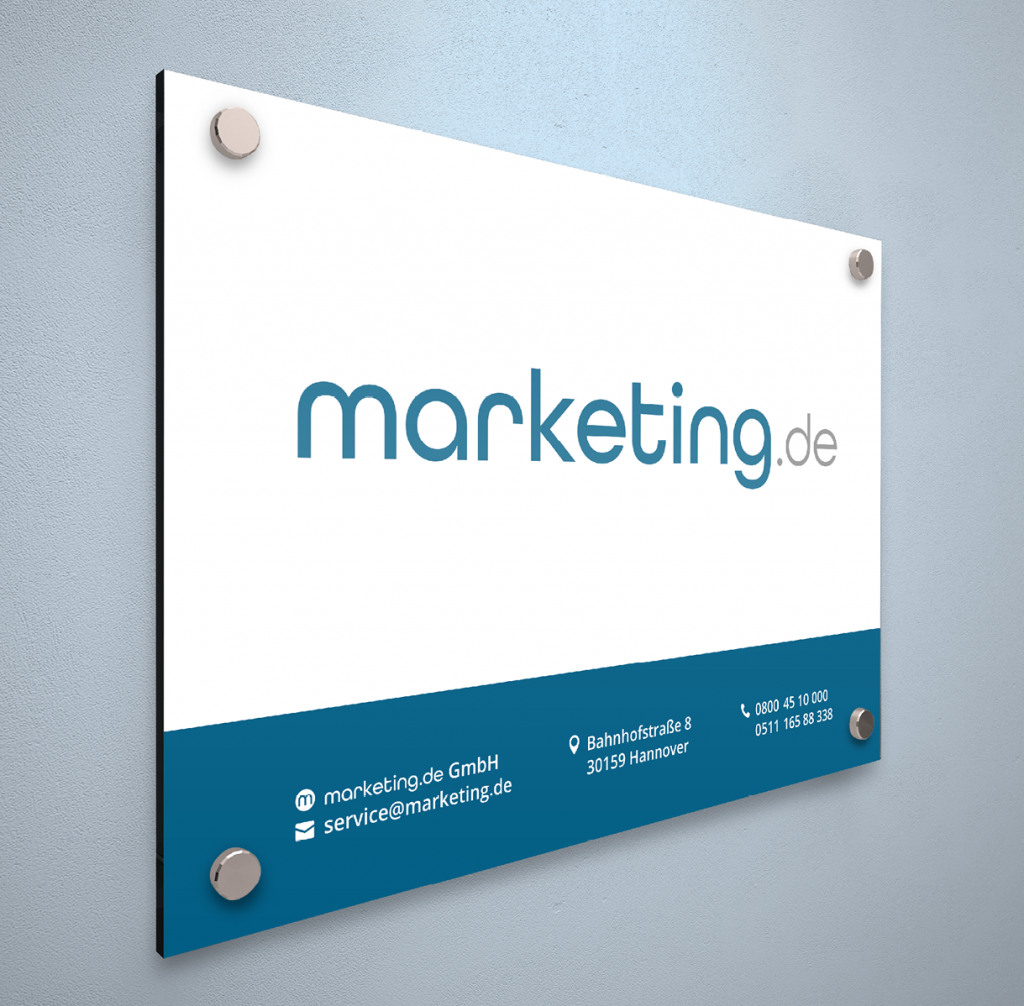 Schilder und Platten inkl. Gestaltung | marketing.de
